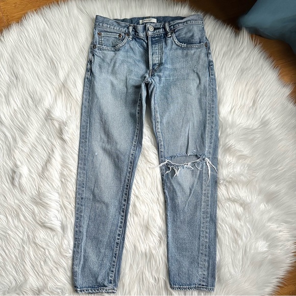 Moussy Mid Rise Distressed Jeans Size 26 - Picture 2 of 8